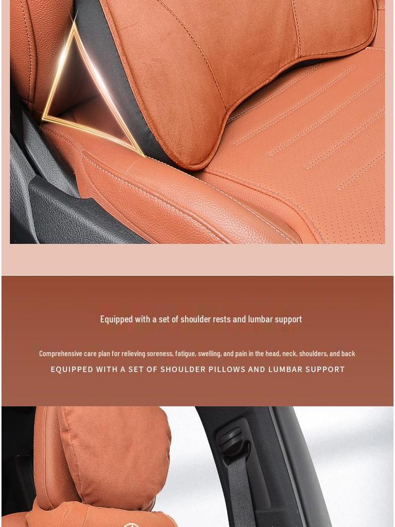 Neck Pillow & Backrest Set for Mercedes-Benz GLC/GLCL/C-Class Headrests – Car Interior Use