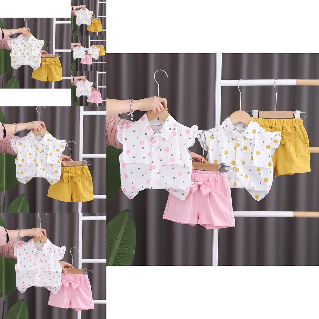 Adorable Soft Cotton Summer Set For Baby Girls Featuring Cute Animal Prints Ideal For Playtime