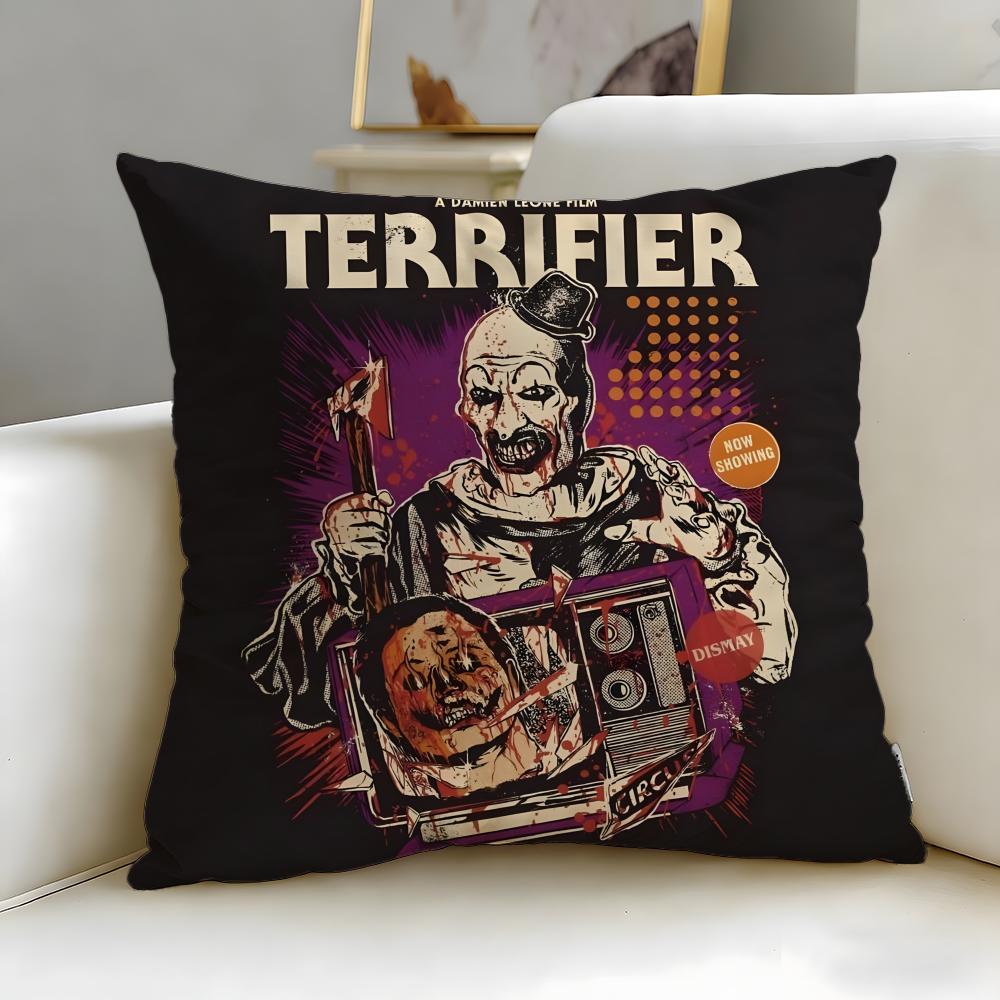 classic movie Terrifier Cushion Cover Soft  EasyWash Pillow Case  Versatile for Couch Bed Travel and Office