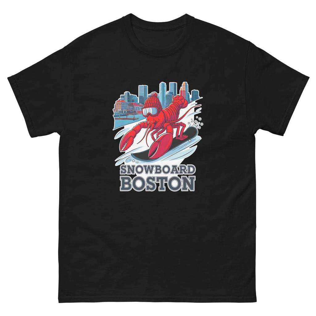 Snowboard Boston Lobster USA Snowboarding Animal T-Shirt