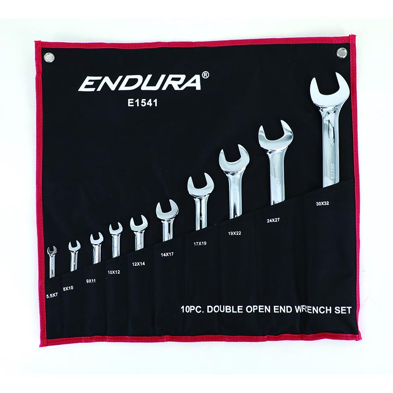 ENDURA 10-Piece Double Open-End Wrench Set