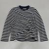 Women's Loose Korean-Style Striped Cotton Sweatshirt, 2024 Autumn Fashion