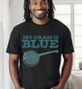 My Grass Is Blue Banjo Black T-Shirt S-5XL, Gildan 5000 Unisex T-Shirt