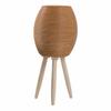 Vase Nervuré avec Finition Rotin Synthétique Jardinière Décorative Moderne Texturé Arrondi Conique