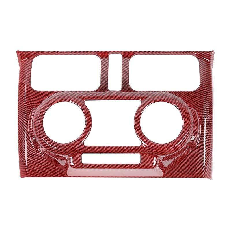 

Панель управления кондиционером автомобиля ABS, декоративные наклейки, панель для Suzuki Jimny 2019 года, аксессуары для интерьера с принтом из углеродного волокна красный черный