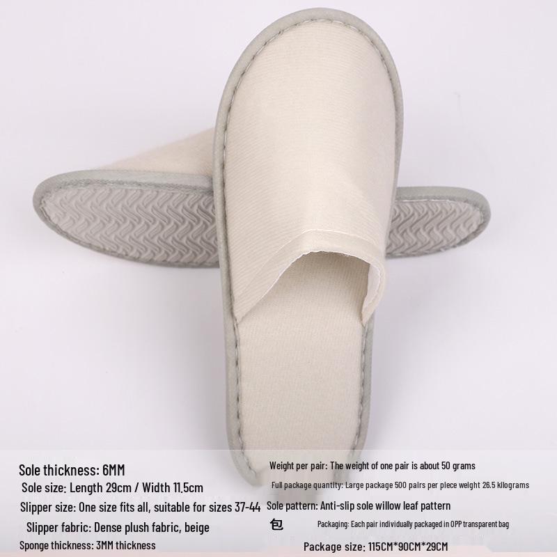Disposable Non-slip Slippers for Hotels, B&Bs, and Beauty Salons