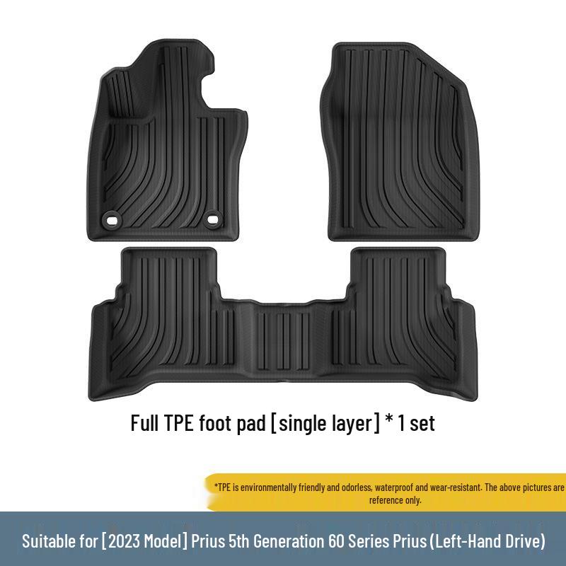 Eco-Friendly TPE Floor Mats for 2023 Right-Hand Drive Toyota Prius 5th Gen 60 Series