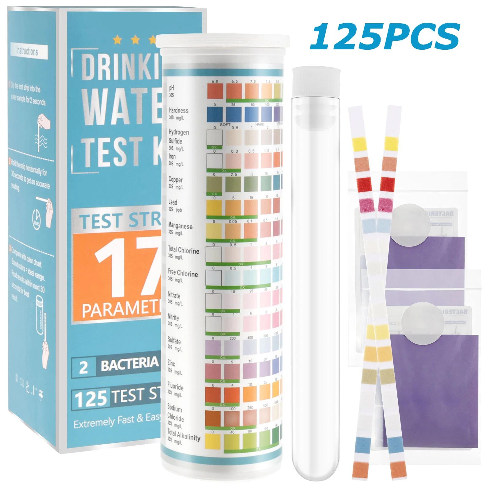 

125Pcs Aquarium Test Strips Water Quality Test Strip 7in1 Fish Tank Test Kit pH Test Strip Pond Aquarium Water Analysis Supplies