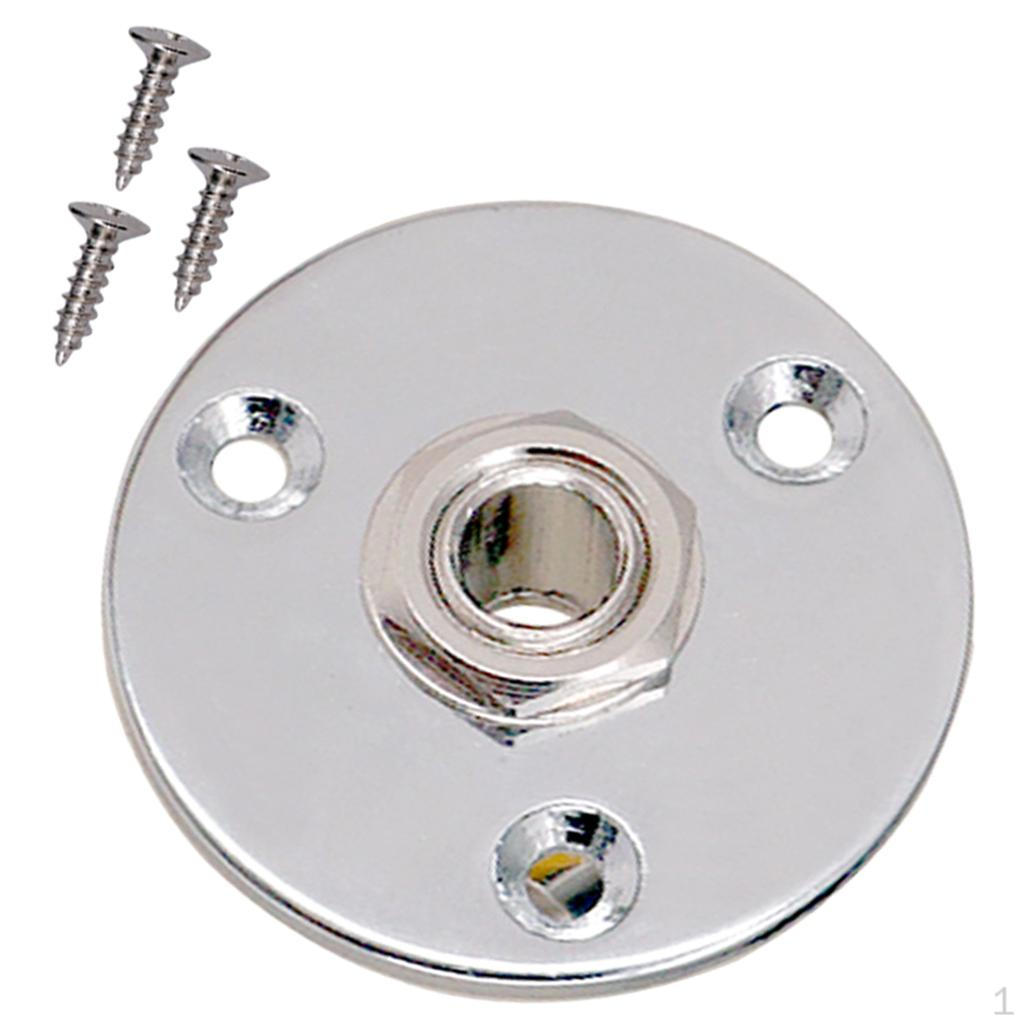 

Guitar Pickup output Input Plug Socket 6.35mm For Bass Silver