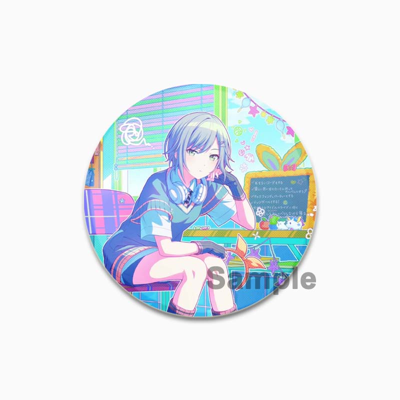 32/44/58 mm Project SEKAI Pin na batohy Kulaté plastové brože Kreativní kreslené postavičky odznak dárky