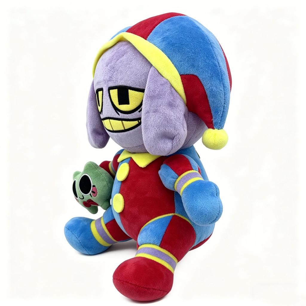 PomniSuit JaxPeluche Circo Digitale Peluche, Bambola Peluche Cartone Animato Carina, Morbido Cuscino da Abbracciare, Regalo per Bambini, 30cm