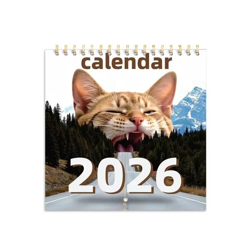 Funny 2026 Cats Buttholes Calendar - Unique Cat Calendar with Humorous Designs Ideal for Gifting and Home Decor