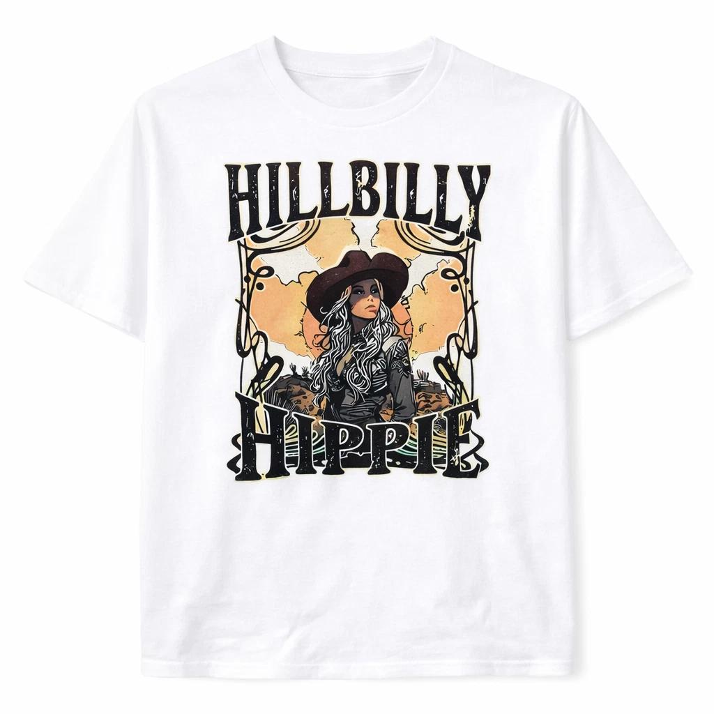 Hillbilly Hippie Western Graphic T Shirt Trendy Boutique Style Tee Women Gift 3XL