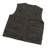 Fishing Vest Waistcoat Multiple Pockets Breathable OD Green Comfortable Vest for Outdoor 2XL