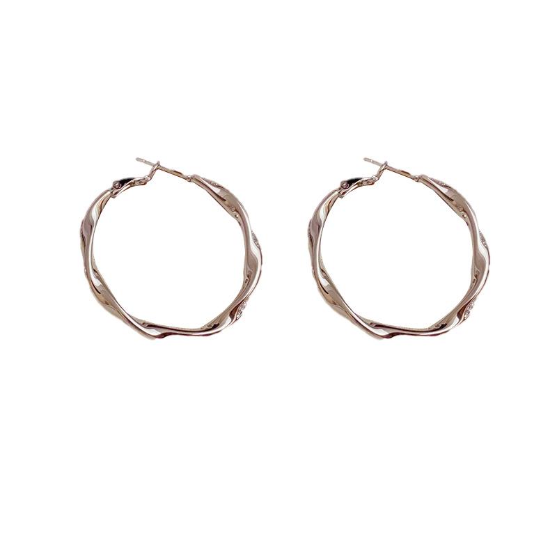 Simple Retro Fashion High Sense, Circle Earrings Niche Design Cold Wind Personality Internet Celebrity Earrings