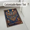Dragon Phoenix Theme Crystal Velvet Rug Personalized Custom Name Text Soft Floor Mat Home Decor