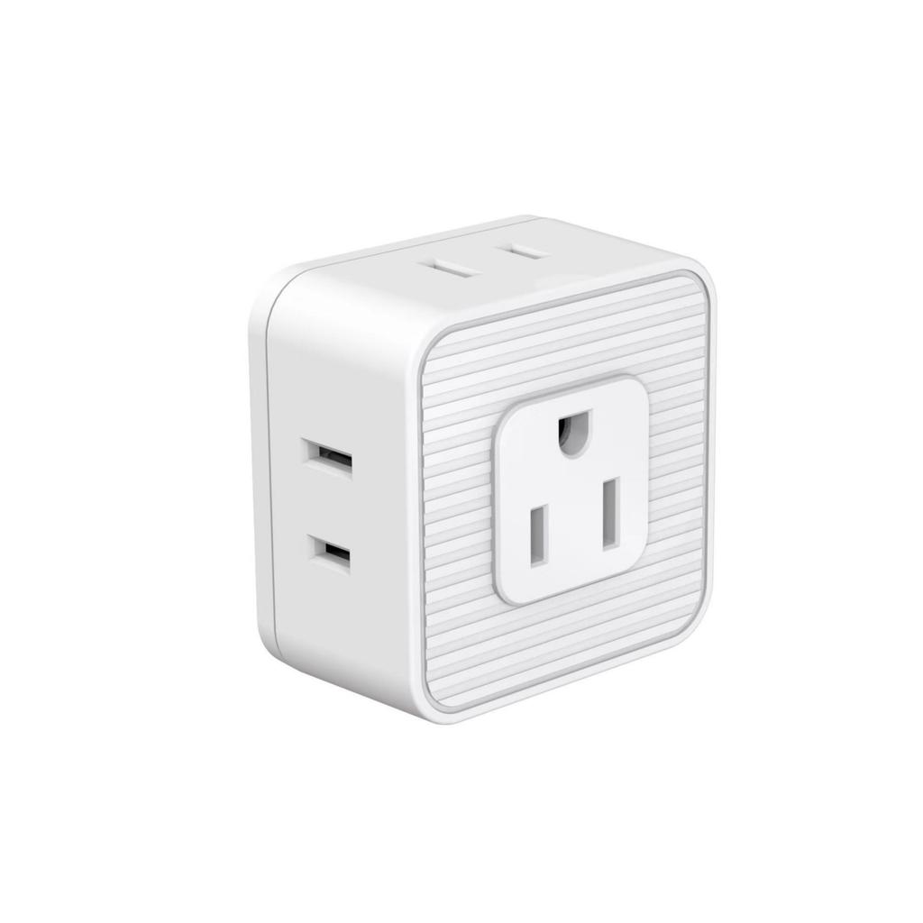 5-Outlet Multi Plug Outlet Splitter US Plug 110-130V Power Supply Side Splitter Box for Office Dorm Travel Essentials Power Adap