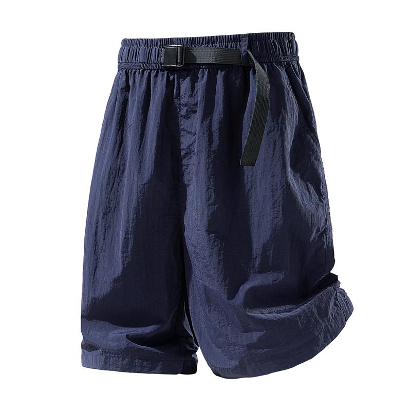 Men's Summer Five Quarter Shorts Solid Color Summer Loose Beach Pants