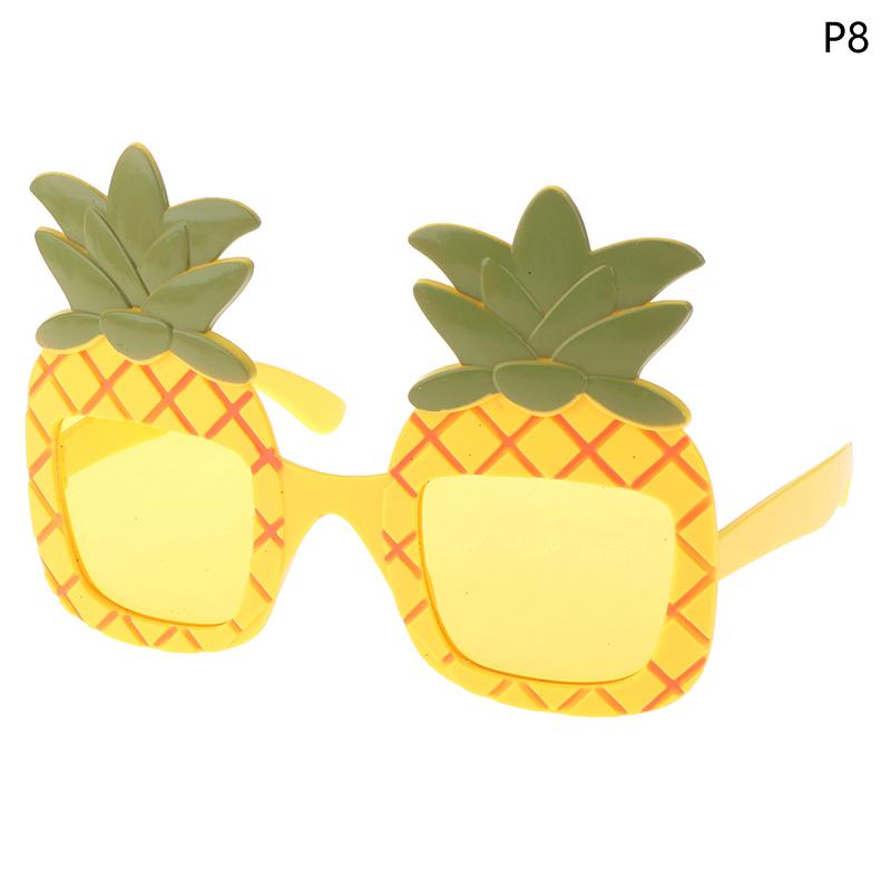 1 st Hawaii Tropisk Fest Solglasögon Luau Pool Strandfest Dekorationstillbehör Tecknade Roliga Glasögon Fotorekvisita