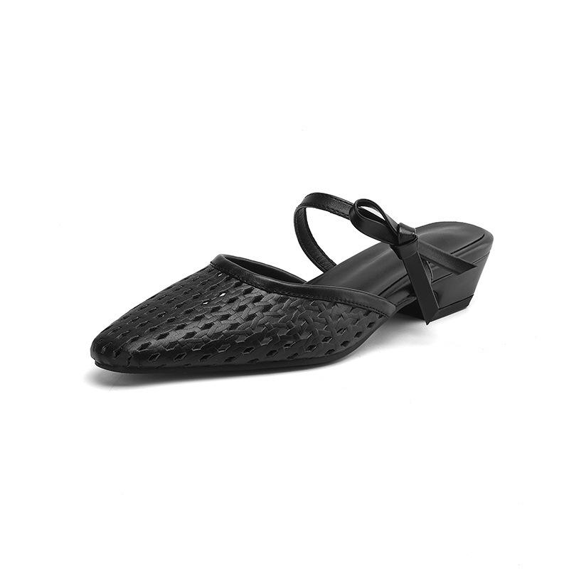 New summer bag head slippers cover one pedal sandals rubber soft sole size women's shoes casual flat slippers