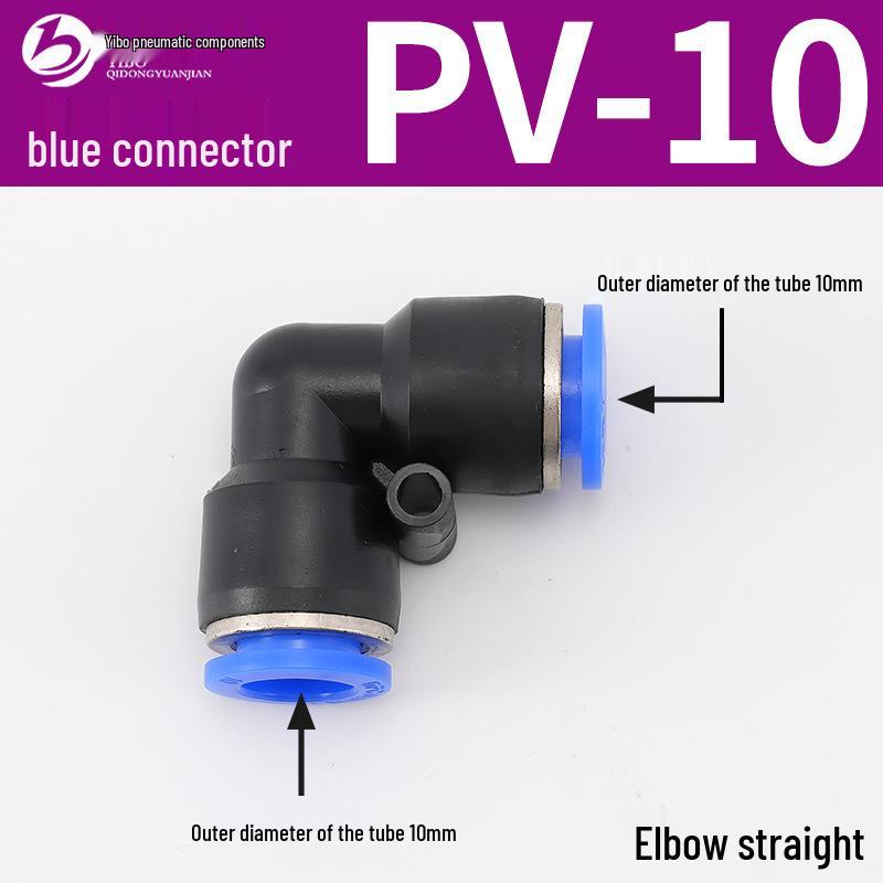 Wirtschaftlicher blauer pneumatischer Schnellkuppler: Gerade, T-Stück, Vierweg, Fünfweg, Reduzierstück für PU/PE/PY/PZA/PK/PV