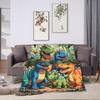 Comfortable Throw Blanket Picnic Colorful Smiling Cartoon Dinosaur 5 Blanket  Flannel Bedspread For Sofa Home Sofa Bed Cover