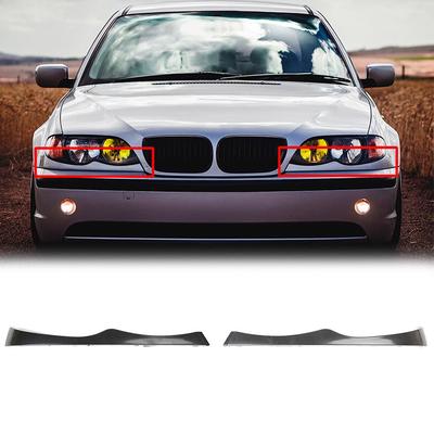 ABS Headlight Eyebrow Accessories Black For BMW E46 325i