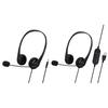 SY490 Wired Headset Universal Noise Cancelling Over Ear USB Binaural Headphone with Mic for Online Teaching
