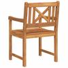Garden Chairs 8 pcs Natural Solid Acacia Wood