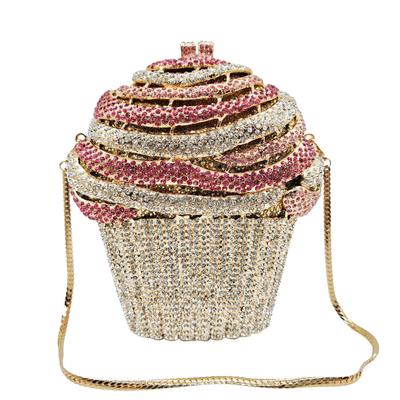 Pochette Strass Gelato Borsa da Sera Diamante per Donna