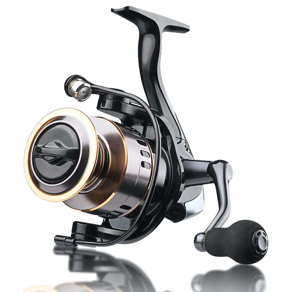 Mulanimo Spinning Reel, Left and Right Interchangeable Handle, Lightweight, For Long Throwing, Hole Fishing, Freshwater Fishing, Sea Fishing, Aging
