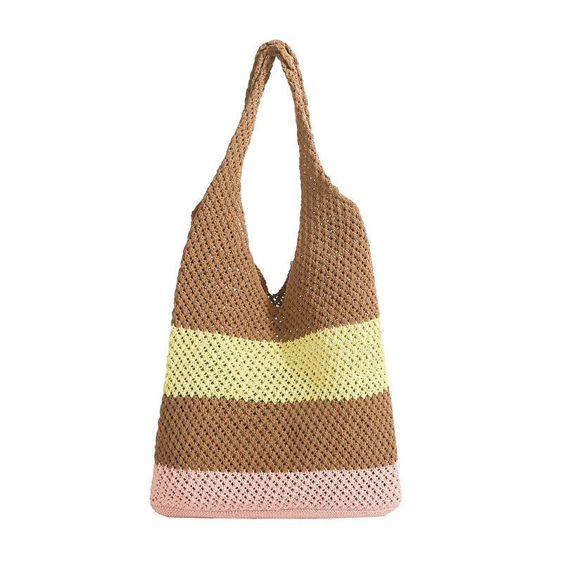 

Расслабление большая вместимость плетеная сумка лето новая мода сумка через плечо досуг путешествия пляжная сумка сумка-тоут one size fits all коричневый