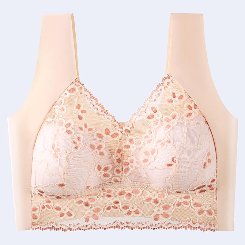 

Seamless Lace Bandeau Bra: Wireless, Fixed Cup for a Flattering Look 2XL (Weight 140-160 jin) світло-рожевий колір