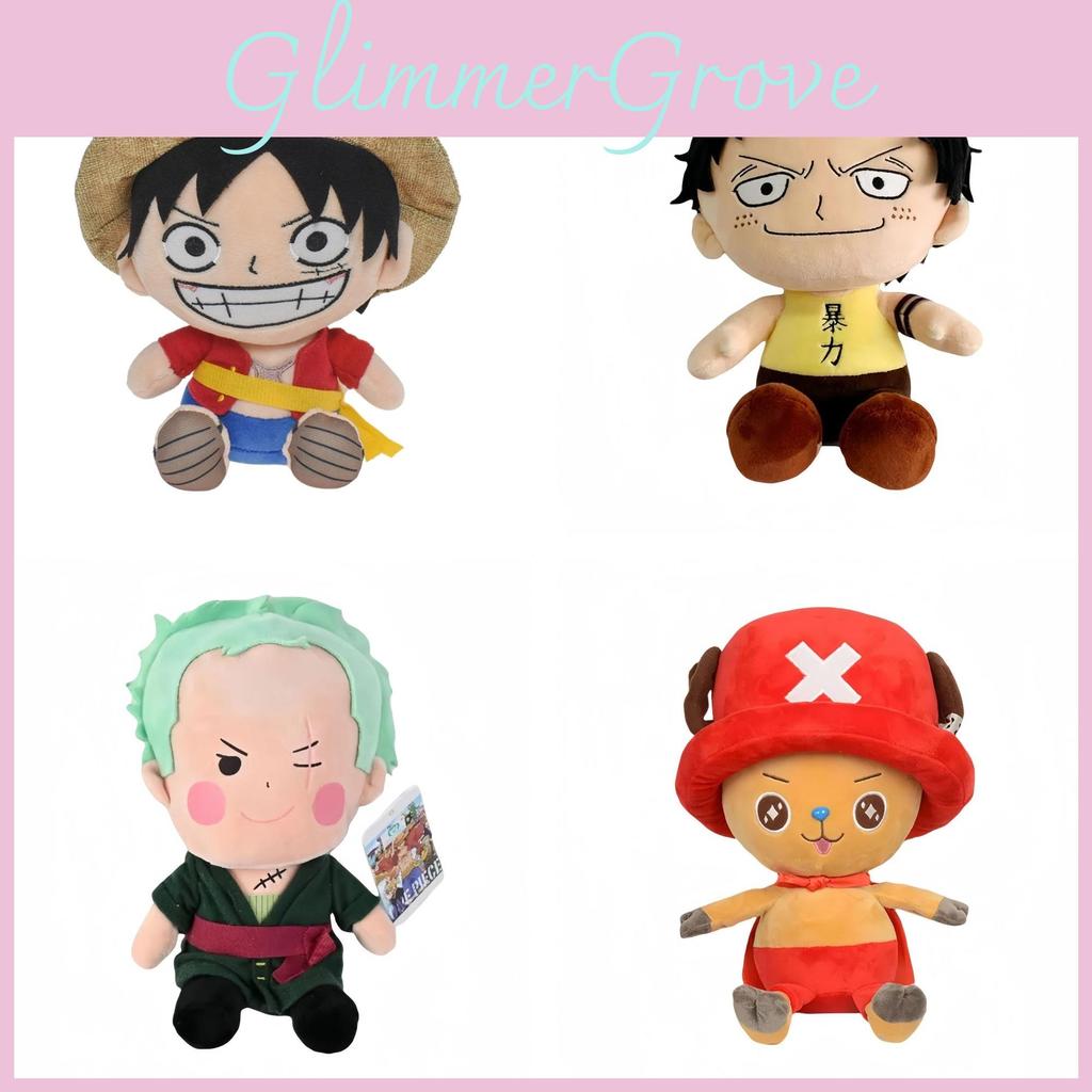 Adorable 25cm To 30cm One Piece Plush Toy Luffy Chopper Zoro Cartoon Figure Gift