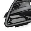 Areyourshop Pair Grille Gloss Black Front Fog Light Lamp Cover Fit Ford Fiesta 2013-2017