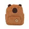 [EZBUYGO] Cute Capybara Plush Backpack for Women, Multi-Purpose Cartoon Funny Capybara Crossbody Bag, Large Capacity Tote Bag