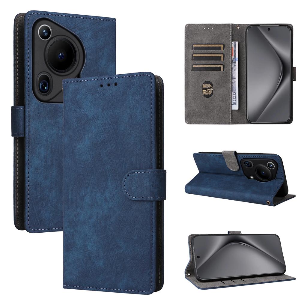 Suitable for Huawei Pura 70 Mobile Phone Leather Case, Redmi Turbo 3 5G Matte Anti-theft Brush Card Wallet Case