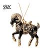 Multiuse Decorative Ornaments for Weddings Black Goat Christmas Tree Hanging Ornament, 2D Acrylic Festive Celebration Pendant, Car Accessory