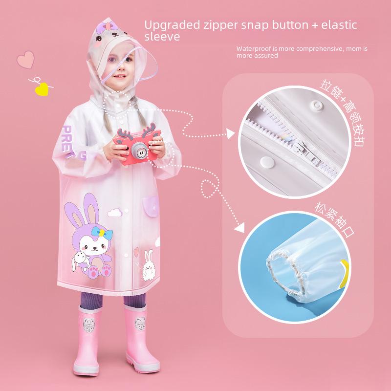 Kinder Wasserdichter Ganzkörper-Regenmantel mit Rucksack - Neuer 2025er Stil für Grundschuljungen und -mädchen