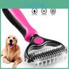 Premium Pet Grooming Comb Brush For Dematting And Undercoat Dual Head Stainless Steel Design For Long And Thick Hair