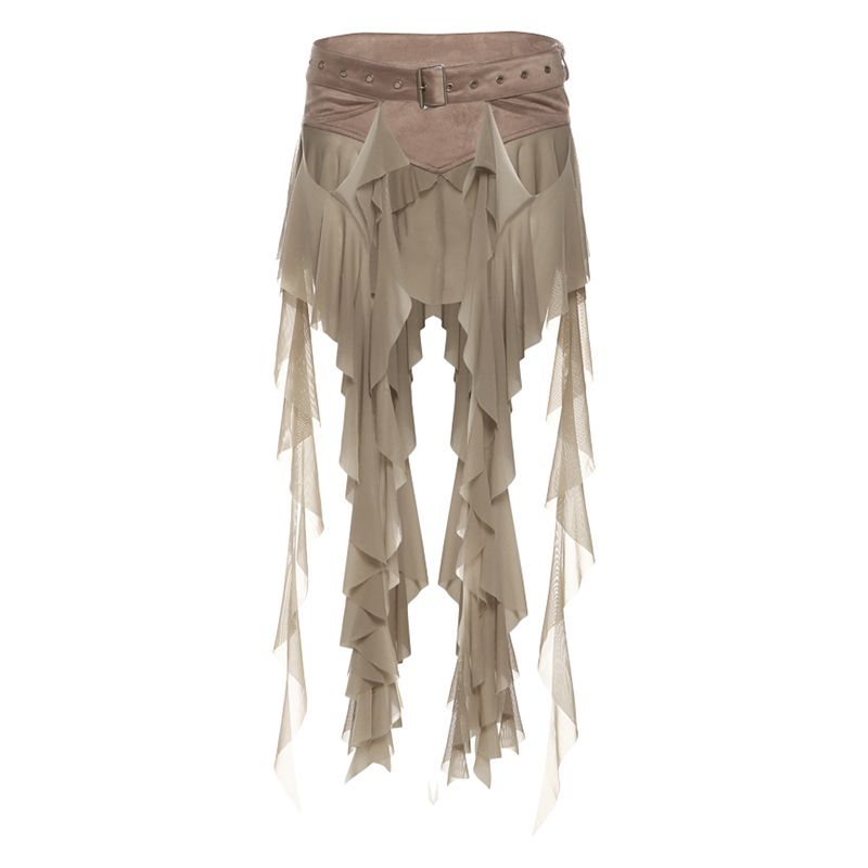 # Sisjuly# Sweet Cool Dancer Crush Jellyfish Streamer Tassel Skirt Female Pin Buckle Design All-Match Belt