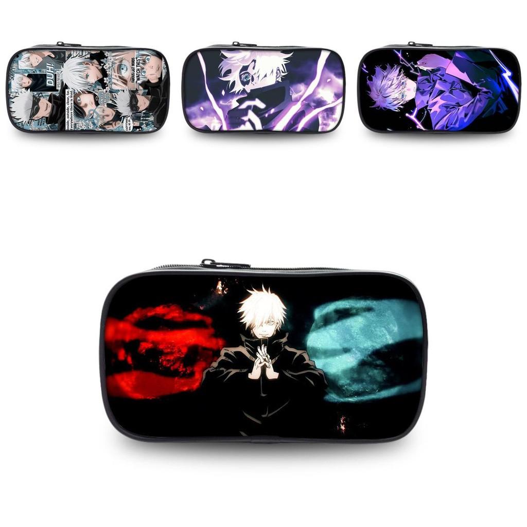 Highcapacity Kaisen Jujutsu Pen Pouch Durable Oxford Fabric Anime Stationery Holder