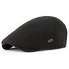Autumn Winter Knitted Flat Cap for Men Women Retro British Style Solid Color Newsboy Hat Warm Wool Beret Casual Duckbill Cap