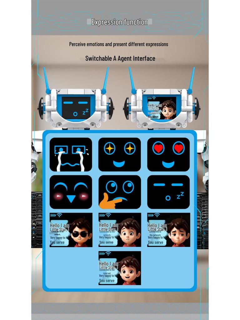 Yuxing King 15089AI Smart Robot Building Kit - Kids' Toy & Birthday Gift