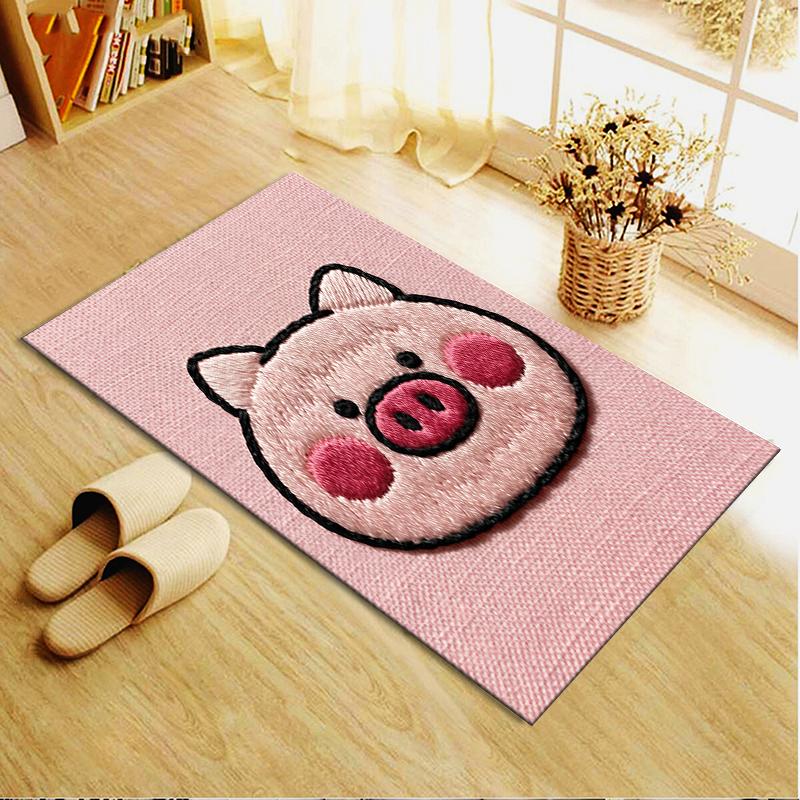 2025 New Cute pink pig Carpet Rug for Living Room Bedroom Home Sofa Decoration,Kids play Non-slip Floor Mat