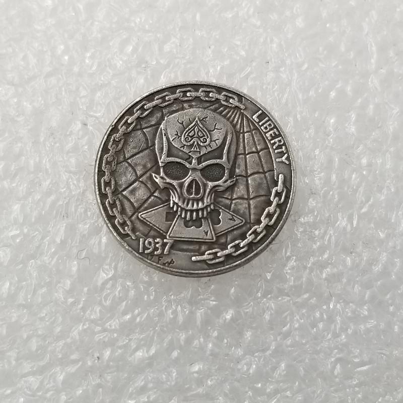 Antique 1937-D Beggar Nickel Coin #57 Silver Dollar Round #803 107610133