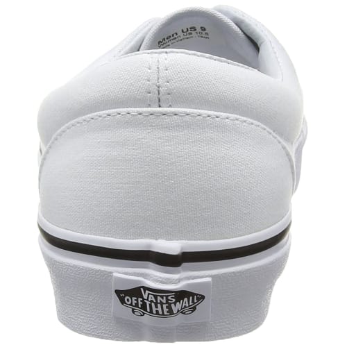 Vans Uni-Era Canvas Skate Shoes (Micro Herringbone Black/Two, White, Size 11.5 Women/Size 10 Men)