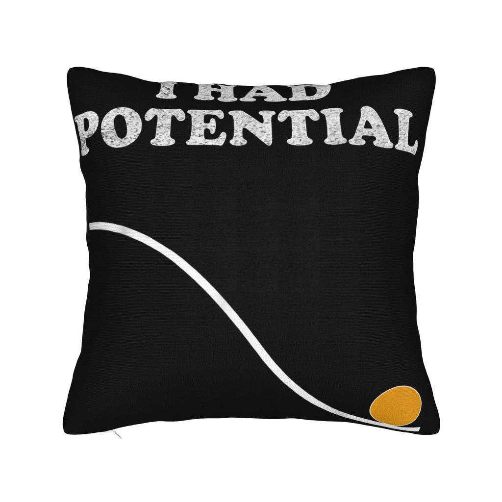 Funny I Had Potential Pillow Case Print Pillow Cover Funny Pillowcases For Sofa Car Home Decor