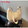 Korean Style Handheld Shoulder Bag For Women Pu Soft Leather Casual Accessory