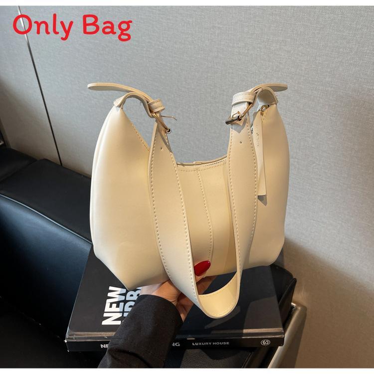 Korean Style Handheld Shoulder Bag For Women Pu Soft Leather Casual Accessory